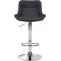 Barhocker HLO-CP302 Kunstleder chrom ~ schwarz