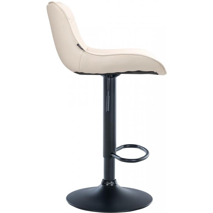 Barhocker HLO-CP302 Kunstleder schwarz ~ creme