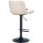 Barhocker HLO-CP302 Kunstleder schwarz ~ creme