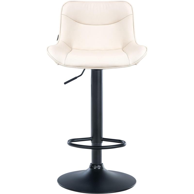 Barhocker HLO-CP302 Kunstleder schwarz ~ creme