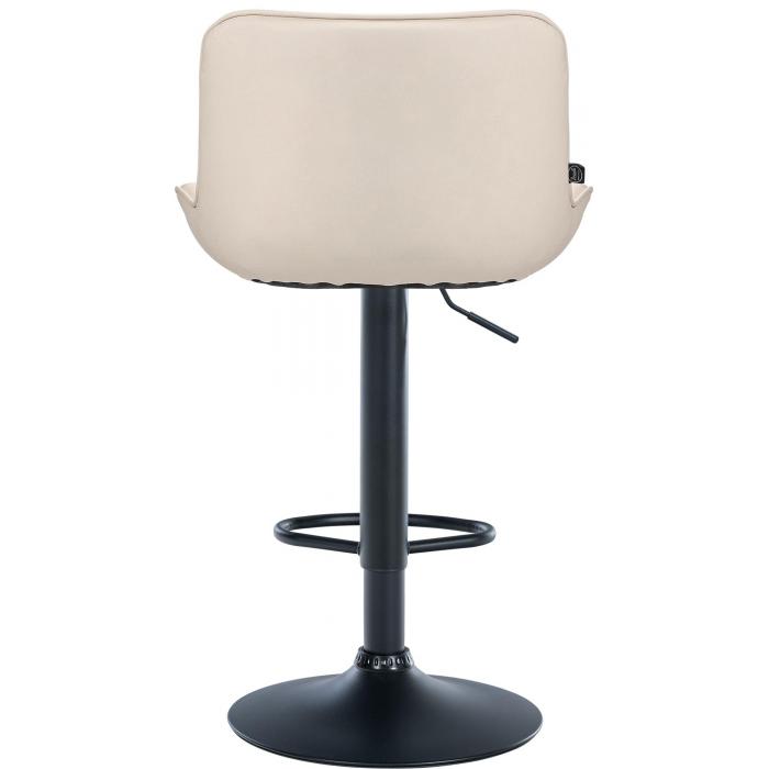 Barhocker HLO-CP302 Kunstleder schwarz ~ creme