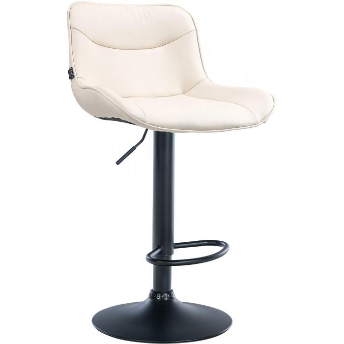 Barhocker HLO-CP302 Kunstleder schwarz ~ creme