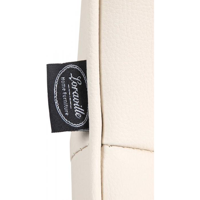Barhocker HLO-CP302 Kunstleder schwarz ~ creme