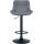 Barhocker HLO-CP302 Kunstleder schwarz ~ grau