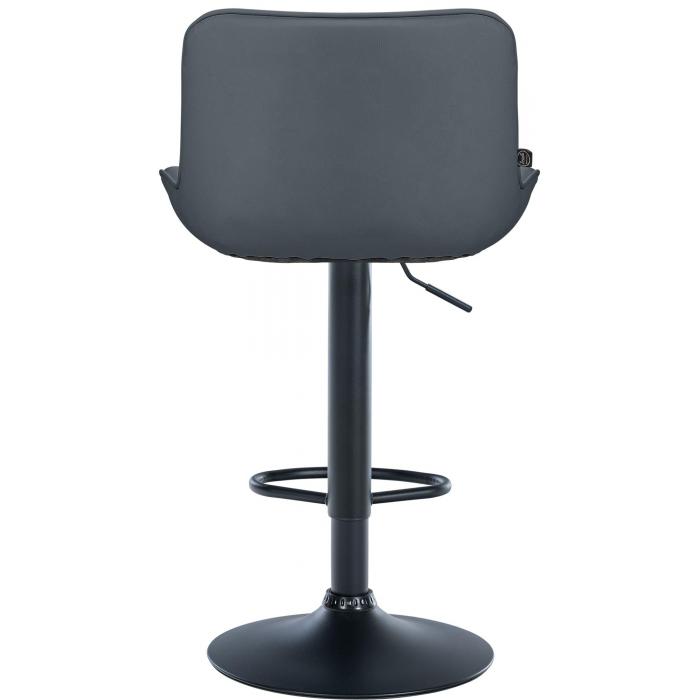 Barhocker HLO-CP302 Kunstleder schwarz ~ grau