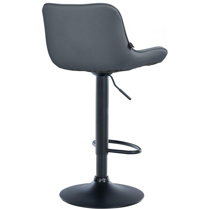 Barhocker HLO-CP302 Kunstleder schwarz ~ grau