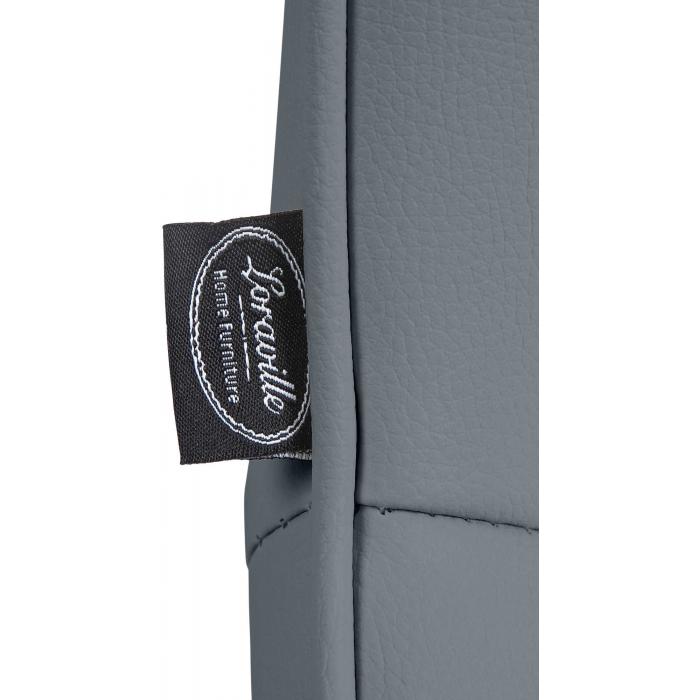 Barhocker HLO-CP302 Kunstleder schwarz ~ grau