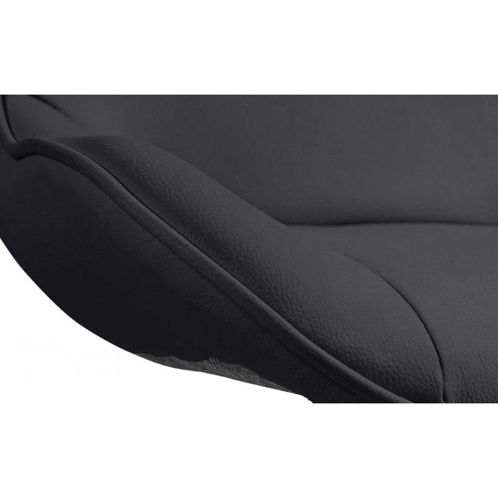 Barhocker HLO-CP302 Kunstleder wei ~ schwarz