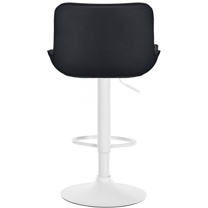 Barhocker HLO-CP302 Kunstleder wei ~ schwarz