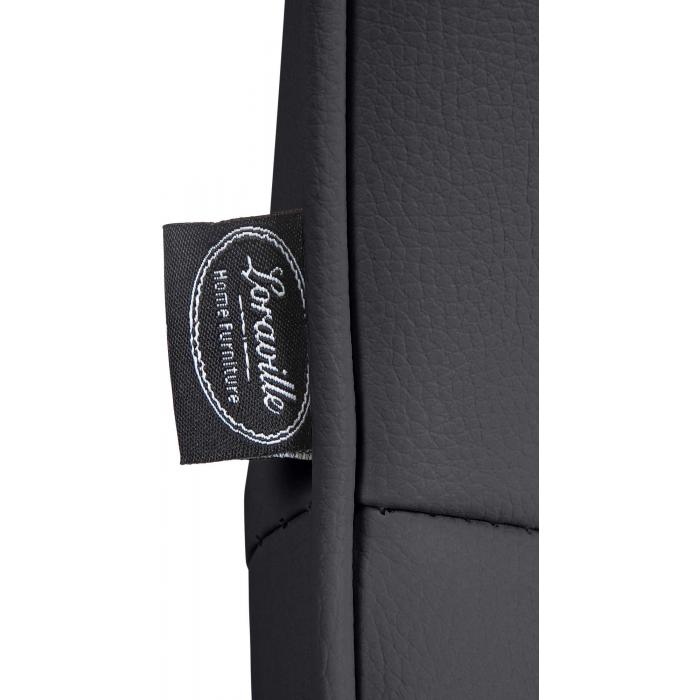 Barhocker HLO-CP302 Kunstleder wei ~ schwarz