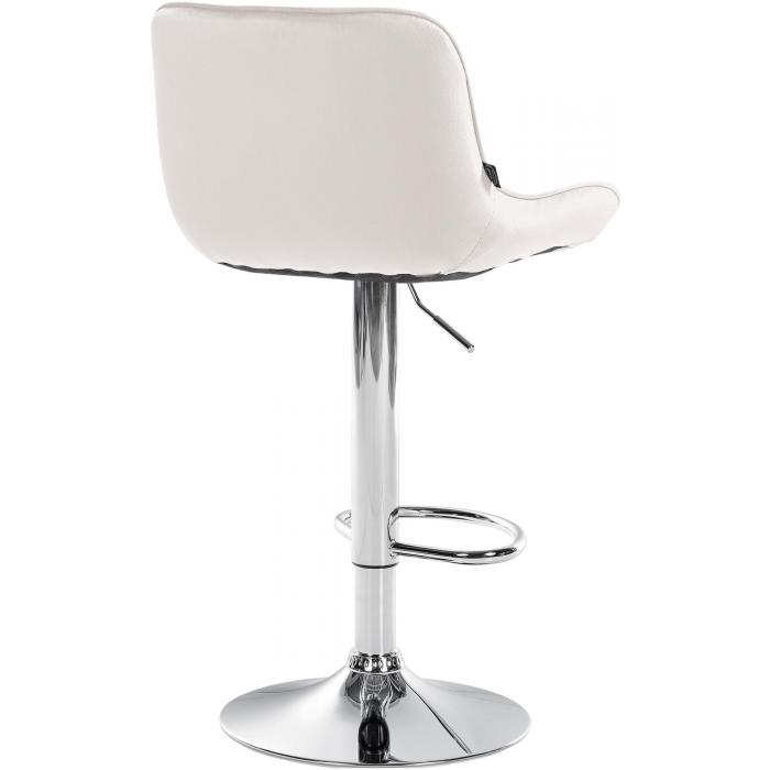 Barhocker HLO-CP303 Samt chrom ~ creme