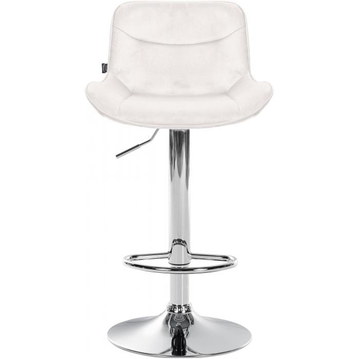 Barhocker HLO-CP303 Samt chrom ~ creme