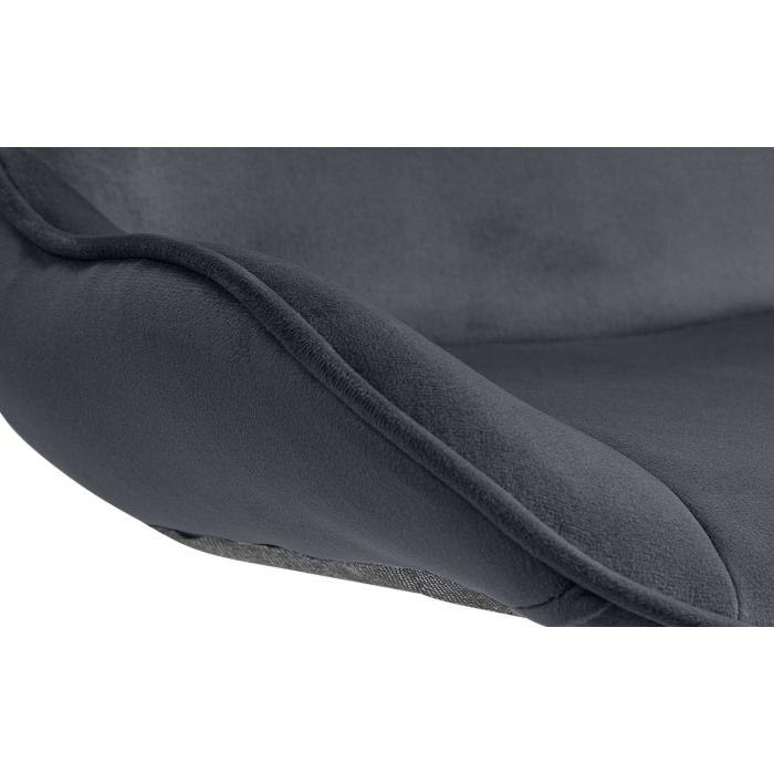 Barhocker HLO-CP303 Samt chrom ~ schwarz