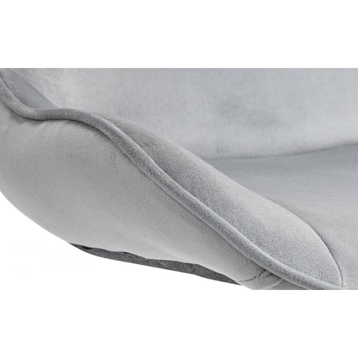 Barhocker HLO-CP303 Samt chrom ~ grau