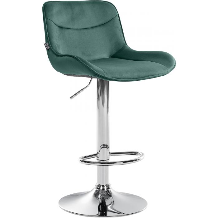 Barhocker HLO-CP303 Samt chrom ~ grn