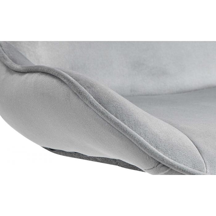Barhocker HLO-CP303 Samt schwarz ~ grau