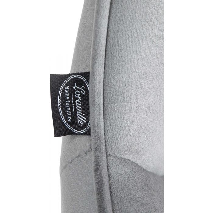 Barhocker HLO-CP303 Samt schwarz ~ grau