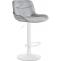 Barhocker HLO-CP303 Samt wei ~ grau