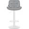 Barhocker HLO-CP303 Samt wei ~ grau