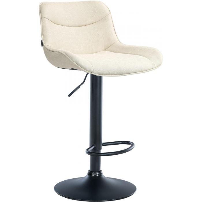 Barhocker HLO-CP304 Stoff schwarz ~ creme
