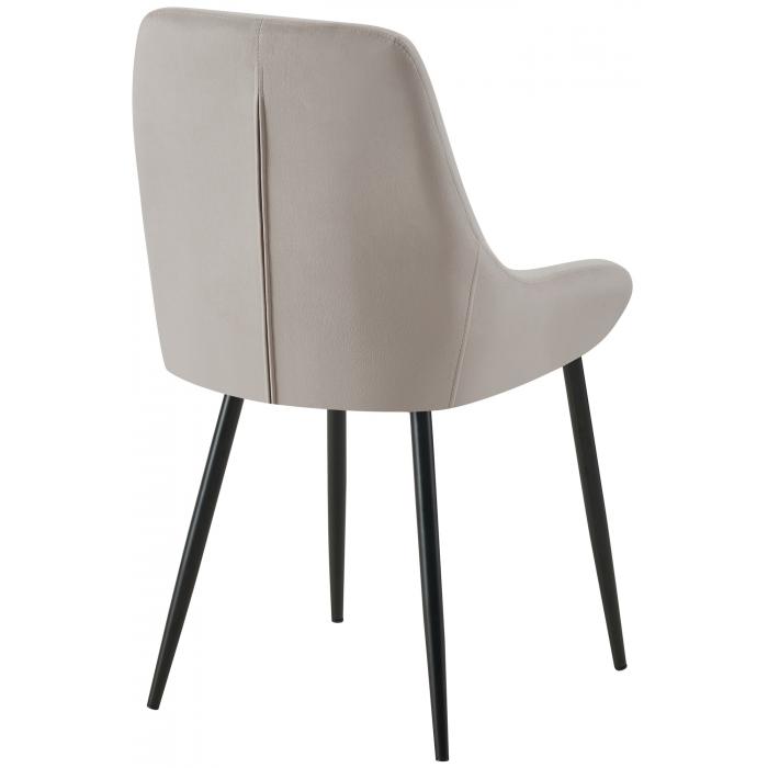 Esszimmerstuhl HLO-CP116 Samt schwarz ~ grau