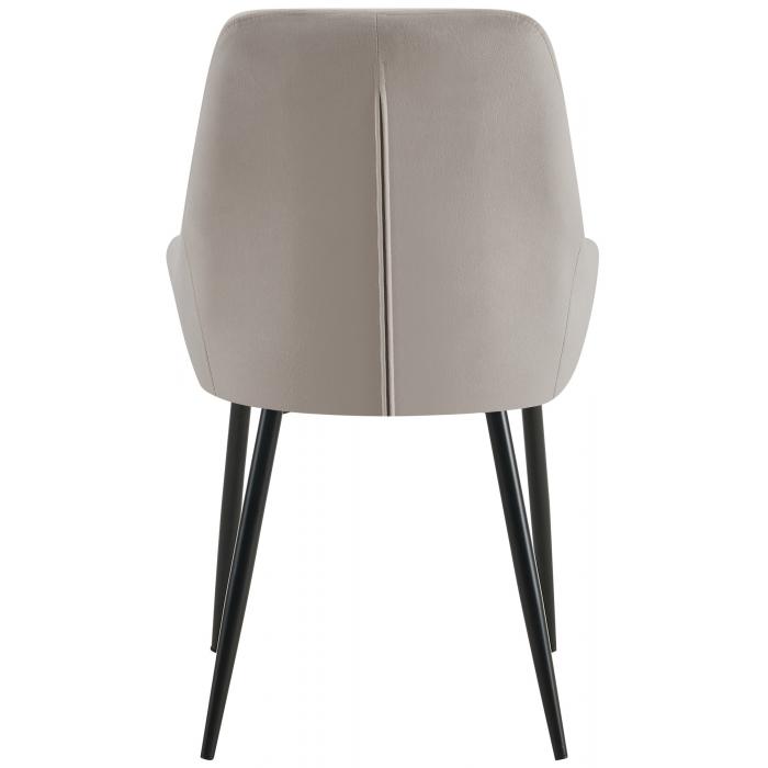 Esszimmerstuhl HLO-CP116 Samt schwarz ~ grau