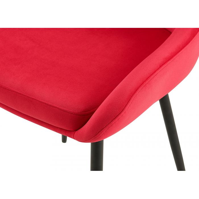 Esszimmerstuhl HLO-CP116 Samt schwarz ~ rot