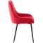 Esszimmerstuhl HLO-CP116 Samt schwarz ~ rot