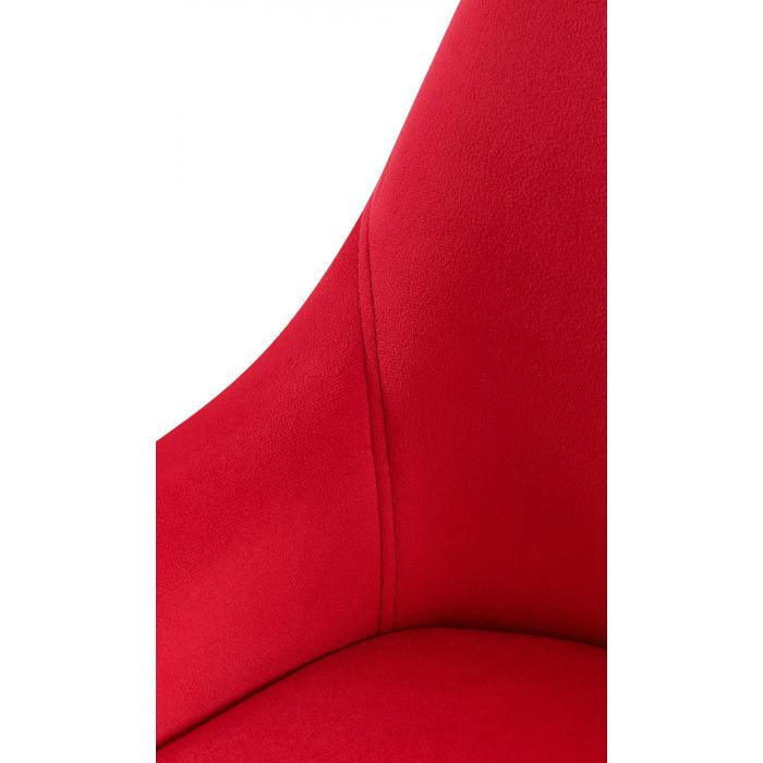 Esszimmerstuhl HLO-CP116 Samt schwarz ~ rot