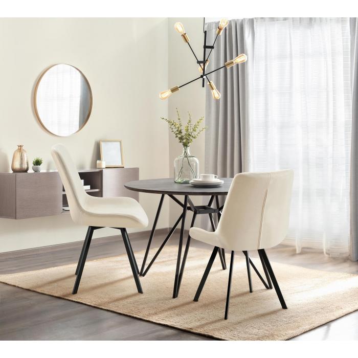 Esszimmerstuhl HLO-CP120 Samt ~ creme