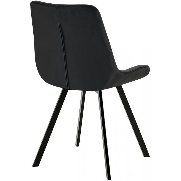 Esszimmerstuhl HLO-CP120 Samt ~ schwarz