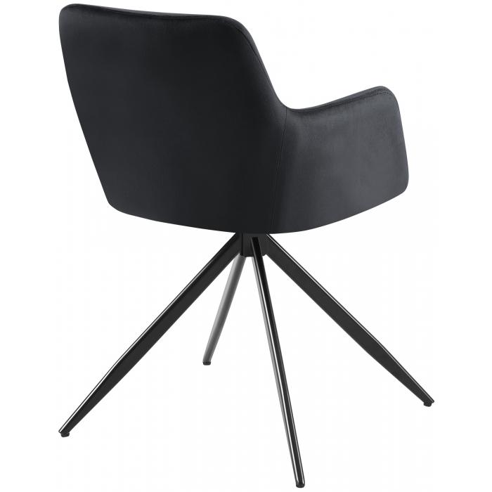 Esszimmerstuhl HLO-CP124 Samt ~ schwarz