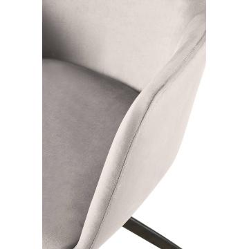 Esszimmerstuhl HLO-CP124 Samt ~ grau