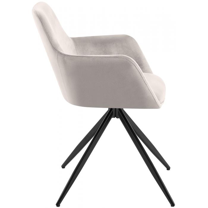 Esszimmerstuhl HLO-CP124 Samt ~ grau