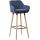 Barhocker HLO-CP19 Stoff ~ dunkelblau