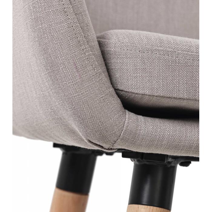 Barhocker HLO-CP19 Stoff ~ taupe