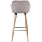 Barhocker HLO-CP19 Stoff ~ taupe