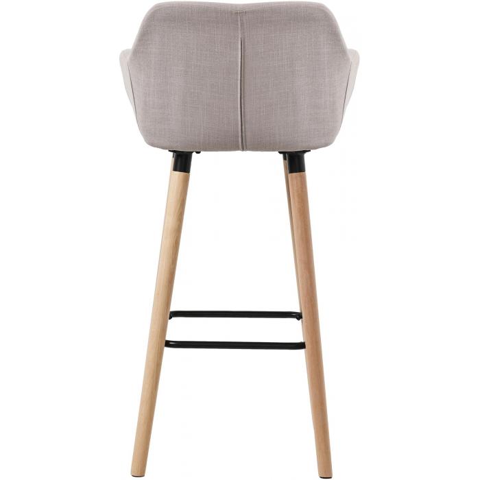 Barhocker HLO-CP19 Stoff ~ taupe
