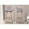 Barhocker HLO-CP19 Stoff ~ taupe
