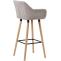 Barhocker HLO-CP19 Stoff ~ taupe