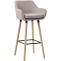 Barhocker HLO-CP19 Stoff ~ taupe