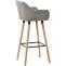 Barhocker HLO-CP19 Stoff ~ grau