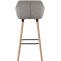 Barhocker HLO-CP19 Stoff ~ grau