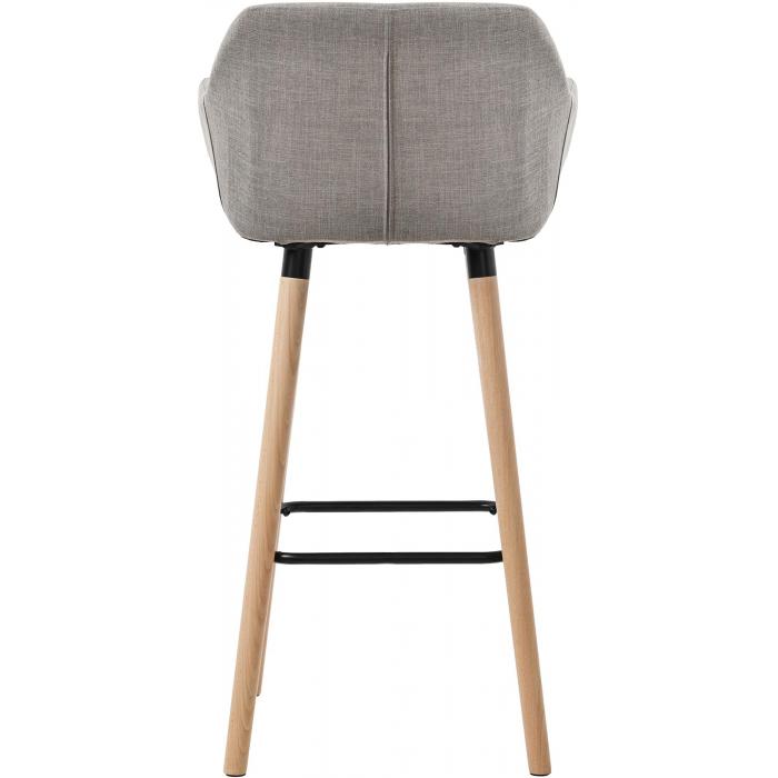 Barhocker HLO-CP19 Stoff ~ grau