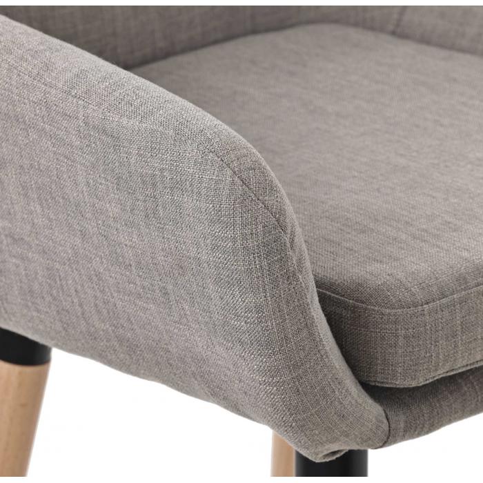 Barhocker HLO-CP19 Stoff ~ grau