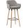 Barhocker HLO-CP19 Stoff ~ grau