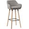 Barhocker HLO-CP19 Stoff ~ grau