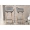 Barhocker HLO-CP19 Stoff ~ grau