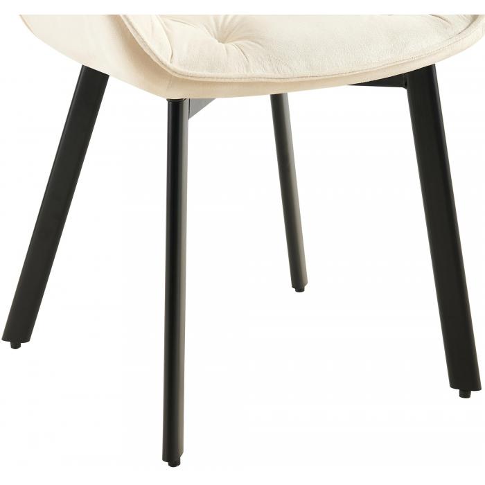 Esszimmerstuhl HLO-CP115 Samt ~ creme