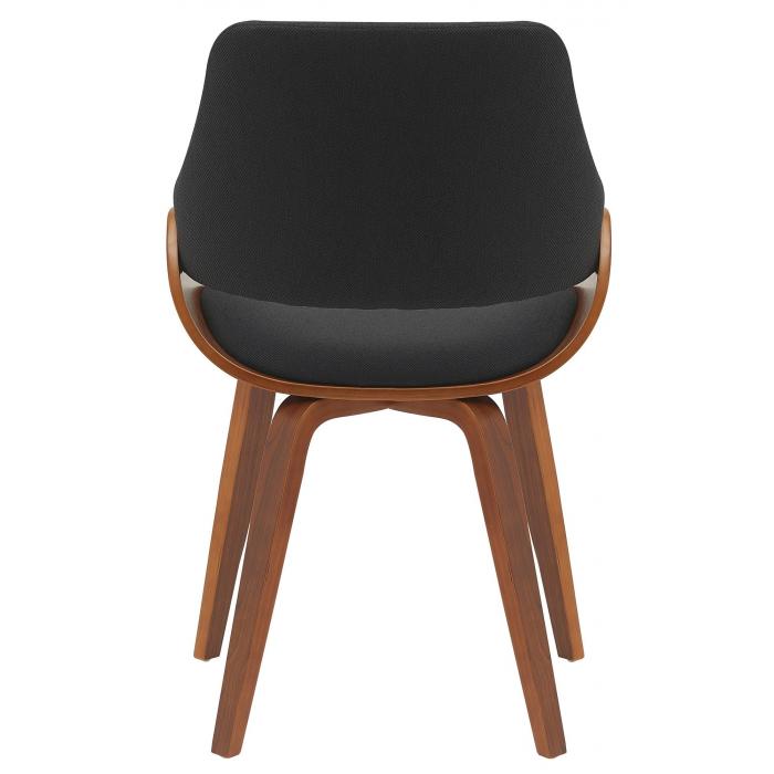 Esszimmerstuhl HLO-CP129 Stoff ~ walnuss/schwarz